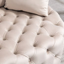 Accent Chair / Classical Barrel Chair for living room / Modern Leisure Sofa Chair (Khaki)