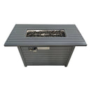 Propane Outdoor Fire Pit Table With Lid High-Quality Materials - Gray by HouseOfZazla