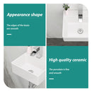 Ceramic Rectangle Wall Mount Bathroom Sink With Single Faucet Hole by HouseOfZazla