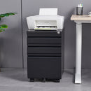 Contemporary 3 Drawer Mobile Filing Cabinet With Lock, Metal Office Storage For Legal / Letter Size by Unique Piece Furniture