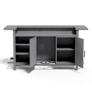 Outdoor Aluminum Grill Cart Resin Bar Cart With Storage