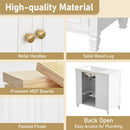 Modern Bathroom Vanity With Ceramic Sink, Freestanding, One Tip Out Drawer, 3 Side Drawers, Adjustable Shelf