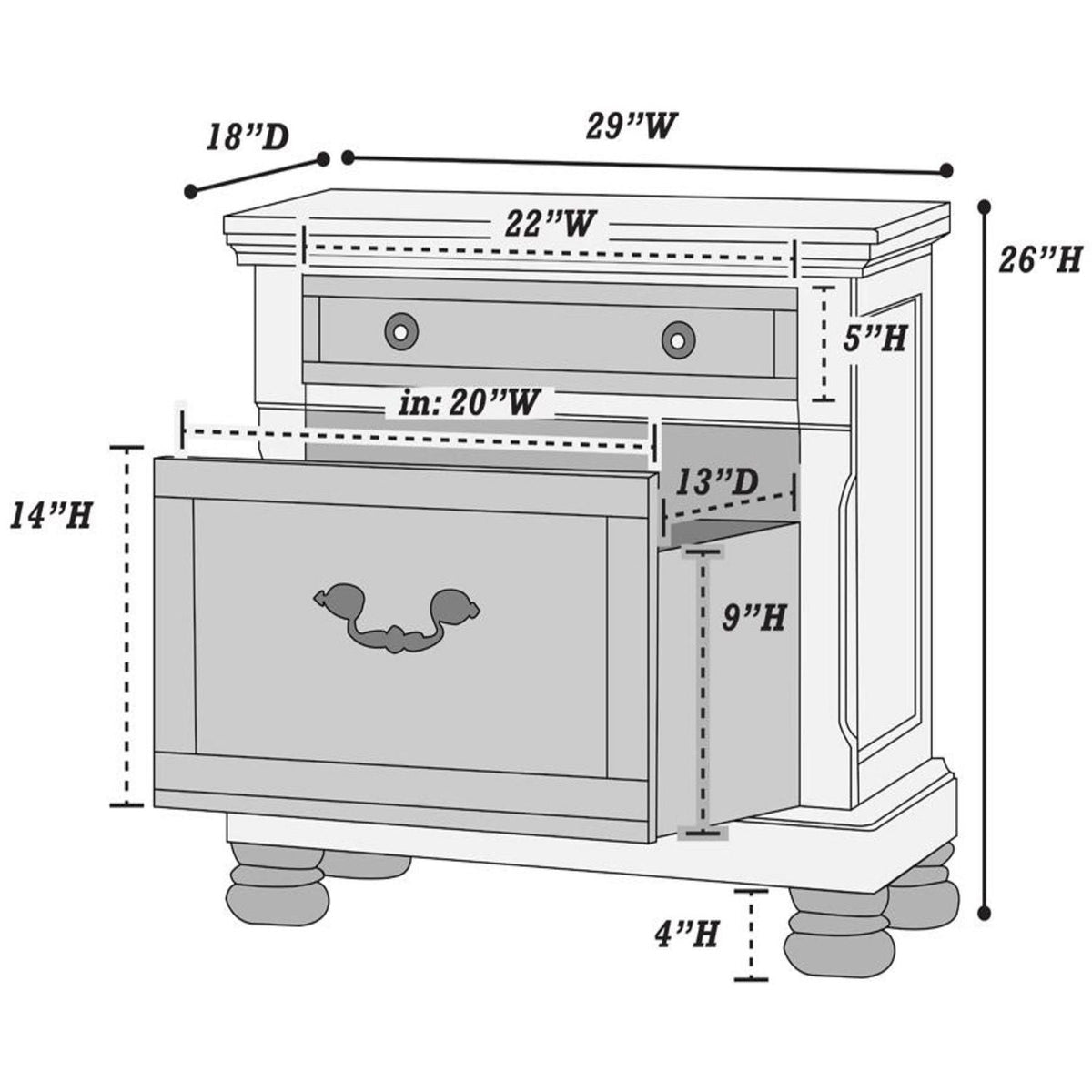 3 Piece Bedroom Set, Bed With 2 Nightstands, photo 15 of 32
