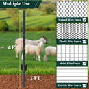4 Foot U-Shaped Metal Garden Fence Posts Set for Wire Mesh Fencing by HouseOfZazla