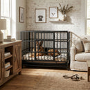 48 Inch Heavy Duty Indestructible Dog Crate with Wheels