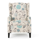 Westeros Wing Back Fabric Upholstered Recliner by Unique Piece Furniture