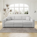 106.3" U-Shaped 6-Person Sofa with Ottoman