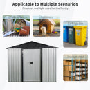 Outdoor Metal Storage Shed With Sliding Door And Foundation For Backyard, Patio, Lawn by HouseOfZazla