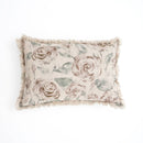 Linen Printed Lumber Throw Pillow 16x24 Brown & Green