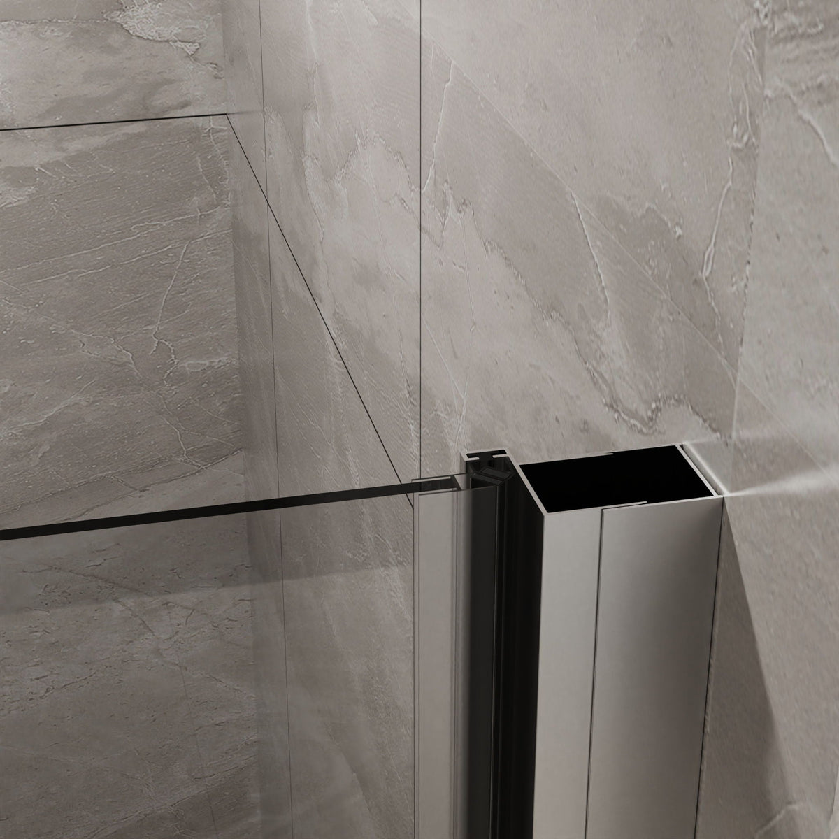 Pivot Shower Door, Tempered Glass, Semi Frameless, photo 11 of 16