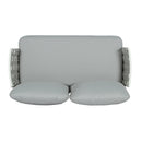 Mariano Steel Loveseat and Table, Off White & Grey by HouseOfZazla