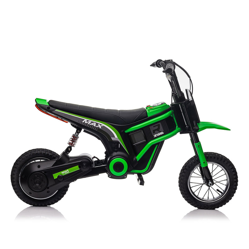 24V14ah Kids Ride On 24V Electric Toy Motocross Motorcycle Dirt Bike-XXL large,Speeds up to 14.29MPH,Dual Suspension, Hand-Operated Dual Brakes, Twist Grip Throttle, Authentic Motocross Bike Geometry