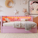 Upholstered Platform Bed With USB Ports And LED Belt by HouseOfZazla