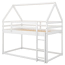 Low Bunk Bed With House Shaped Frame And Ladder by HouseOfZazla
