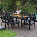 HDPE Outdoor Patio Dining Set with 6 Chairs by HouseOfZazla