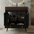 Contemporary Free-standing Bathroom Vanity with Faux Marble Top & Ceramic Sink by HouseOfZazla