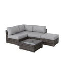 Seating Set With Cushions Handcrafted Wicker Design by HouseOfZazla
