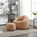 Bedding Bean Bag Sofa Chair High Pressure Foam With Footrest by Unique Piece Furniture