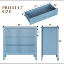 Fluted 3 Drawer Nightstand With Soft Close Slides by HouseOfZazla