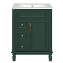 Bathroom Vanity With Sink, Compact Cabinet & 2 Drawers And Adjustable Shelf by HouseOfZazla