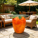 Carrot Shaped Side Table with Glass Top