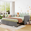 Twin Size Upholstered Daybed With Pop Up Trundle by Unique Piece Furniture