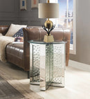 Nysa Mirrored & Faux Crystals End Table (Assembled) by HouseOfZazla