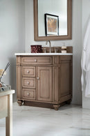 James Martin Bristol 30" Single Bathroom Vanity, Whitewashed Walnut