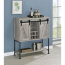 Hovander - Sliding Door Bar Cabinet - Gray by HouseOfZazla