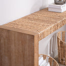 Console Table, Handwoven Top - Antique Natural / Natural by HouseOfZazla