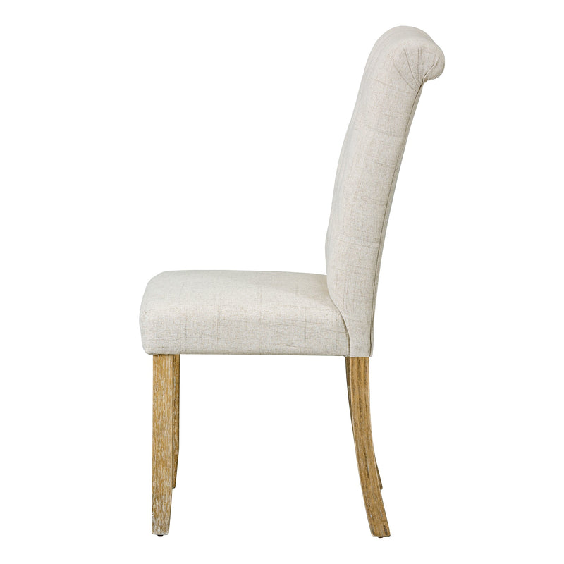 6-Piece Retro Rectangular Dining Table Set, Table with Unique Legs and 4 Upholstered Chairs & 1 Bench for Dining Room and Kitchen (Natural Wood Wash)