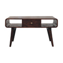 Solid Wood Curved Coffee Table by Unique Piece Furniture