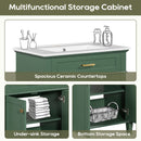 Bathroom Vanity With Ceramic Basin, Soft Close Door And Adjustable Shelves by HouseOfZazla