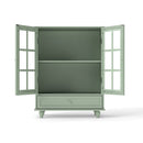 Minimalist Buffet Cabinet With Double Glass Doors And Drawer by HouseOfZazla