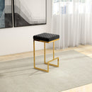 Joel - Upholstered Stool - Black / Gold