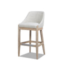 Newport 30.5" Coastal Curved Back Upholstered Barstool
