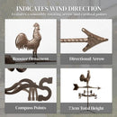 Roof Mount Wind Direction Indicator - Classic Rooster Weathervane by HouseOfZazla