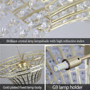 8-Light 23.6' Wide Crystal Waterfall Chandelier