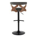 Gardenia - Contemporary Adjustable Barstool, Swivel With Rounded T Footrest (Set of 2) by HouseOfZazla