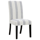 Draper - Upholstered Dining Chair (Set of 2) With Vertical Stripes - Beige