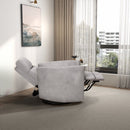 Lawson - Swivel Glider Suede Recliner Chair - Latte by HouseOfZazla