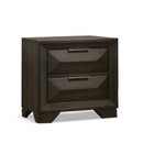 3 Piece Bedroom Set With Faceted Panels Bed And 2 Nightstands
