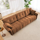 Modern Sofa & Pillows, Textured Cover, High Rebound Cushions by HouseOfZazla
