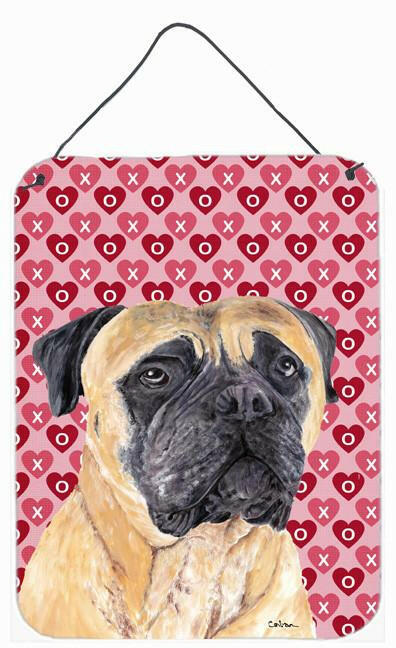 Mastiff Hearts Love and Valentine's Day Portrait Wall or Door Hanging Prints