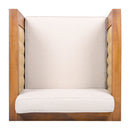Outdoor Club Chair With Wicker Armrest