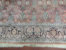 6' X 6' Vintage Handmade Fine Indian Silk Rug Kashmir Square Nice