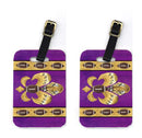 Tiger Football Fleur de lis Luggage Tag