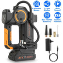 Cordless Tire Inflator with LED Light for Cars & Bikes by LJGDeals