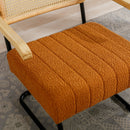 Accent Chair - Modern Industrial Slant Armchair with Metal Frame - Premium High Density Soft Single chair for Living Room Bedroom