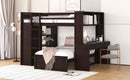 Loft Bed With A Twin Size Standalone Bed, Shelves, Desk, And Wardrobe by HouseOfZazla